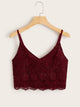 Zip Back Scallop Hem Cami Top