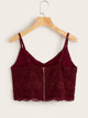 Zip Back Scallop Hem Cami Top