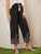 Tassel Tie Embroidered Wide Leg Pants