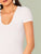 Notch Neck Rib-knit Fitted Bodysuit