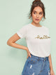 Sequin Patched Tee
