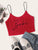 Letter Print Cami Crop Top