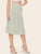 High Waist Lettuce Trim Pleated Skirt