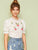Guipure Lace Neck Embroidery Front Schiffy Top