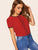 Contrast Binding Keyhole Back Top