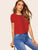 Contrast Binding Keyhole Back Top