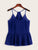 Pleated Hem Solid Chiffon Cami Top