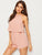 Split Back Blouson Halter Romper