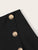 Button Side Zipper Wrap Skirt