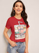 Colorblock Sequin Detail Top