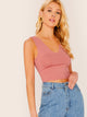 Solid Form Fitted Crop Tank Top