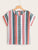 Striped & Geo Print Cap Sleeve Blouse