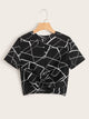 Cross Wrap Geo Crop Top