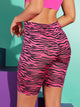 Neon Pink Zebra Print Cycling Shorts