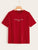 Slogan Print Short Sleeve Tee