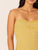 Ruched Front Rib-knit Striped Tube Bodysuit