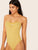 Ruched Front Rib-knit Striped Tube Bodysuit