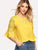 Tie Neck Guipure Lace Sleeve Top