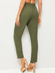 Self Belted Pleated Detail Tapered Pants