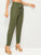Self Belted Pleated Detail Tapered Pants