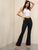 Button Through Flare Leg Jeans