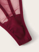Contrast Mesh Underwire Garter Lingerie Set