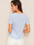 Striped Print Button Front Pocket Patch Top