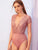 Plunge Neck Sheer Guipure Lace Wrap Bodysuit