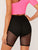 Fishnet Overlay Knicker Insert Cycling Shorts