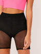 Fishnet Overlay Knicker Insert Cycling Shorts