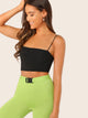 Solid Slim Crop Cami Top