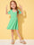 Toddler Girls Scallop Neck High Waist Skater Dress