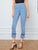 Zip Back Ruffle Hem Skinny Jeans