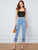 Zip Back Ruffle Hem Skinny Jeans