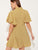 Geo Print Tie Neck Flutter Sleeve Dress