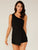 Double Crazy One Shoulder Asymmetrical Hem Romper