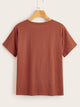 Car & Letter Print Tee