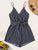 Surplice Neck Self Belted Cami Romper