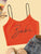 Letter Print Cami Crop Top