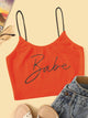 Letter Print Cami Crop Top