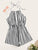 Tie Back Striped Romper