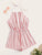 Tie Back Striped Romper