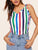 Colorful Striped Knot Cami Top
