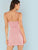 Wrap Asymmetrical Hem Slip Dress