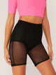 Fishnet Overlay Knicker Insert Cycling Shorts