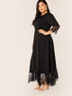 Plus Lace Hem Maxi Fit & Flare Dress