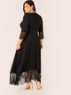 Plus Lace Hem Maxi Fit & Flare Dress