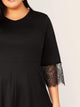 Plus Lace Hem Maxi Fit & Flare Dress