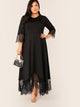 Plus Lace Hem Maxi Fit & Flare Dress