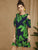 Tropical Cold-shoulder Ruffle Hem Dress